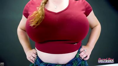 buxomy ash-blonde Gwen deep throats A manstick And milks Her beaver For Xmas!