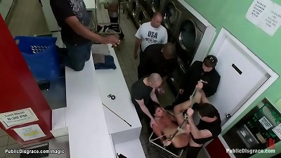 bound bitch harsh pummeled in public