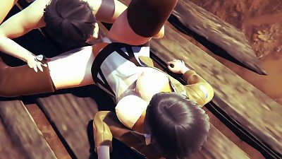 attack On Titans anime porn - Mikasa do a blow-job and then he do to her a cuni  - hentai anime porn chinese chinese Game porn