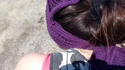 We stash to make love on the beach behind a rock and my boyfriend nearly ejaculates inside me