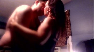 very inexperienced couple in love voluptuously spunk hard together!