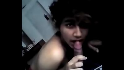 Desi super-cute Indian university woman taking lolipop two