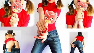 insatiable Playful coed teases blowing stroking and jism