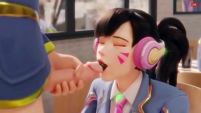 Overwatch's D.Va Tricked Into slurping a cock (HentaiSpark.com)