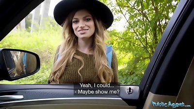 Public Agent phat fun bags hitchhiker Nicole Rae big salami public pov oral pleasure