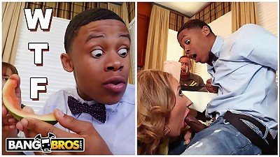 BANGBROS - mother Richelle Ryan Gives Her fresh black Step son Watermelon And Then deep throats His pipe