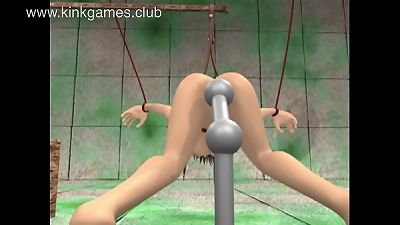 men uses super-cute gal as hump victim